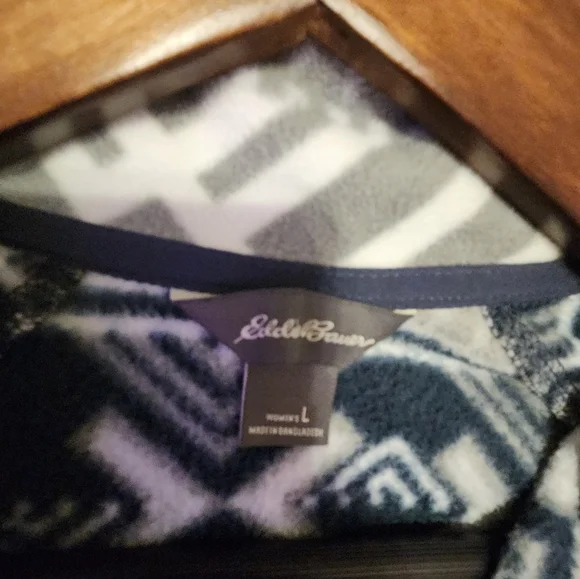 Eddie Bauer twilight blue women's fleece pullover half zip size large - Picture 4 of 9